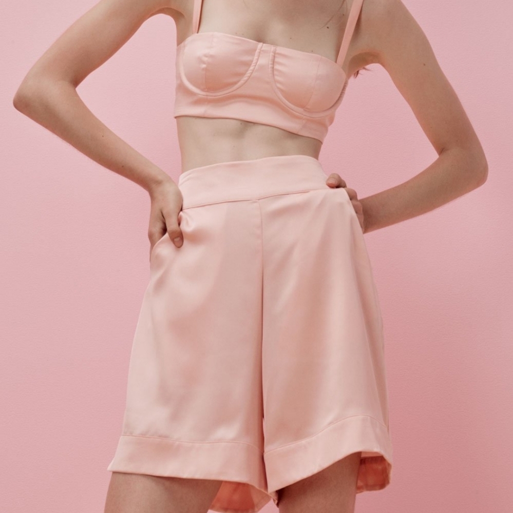 For Love and Lemons - La Annabelle Satin Shorts